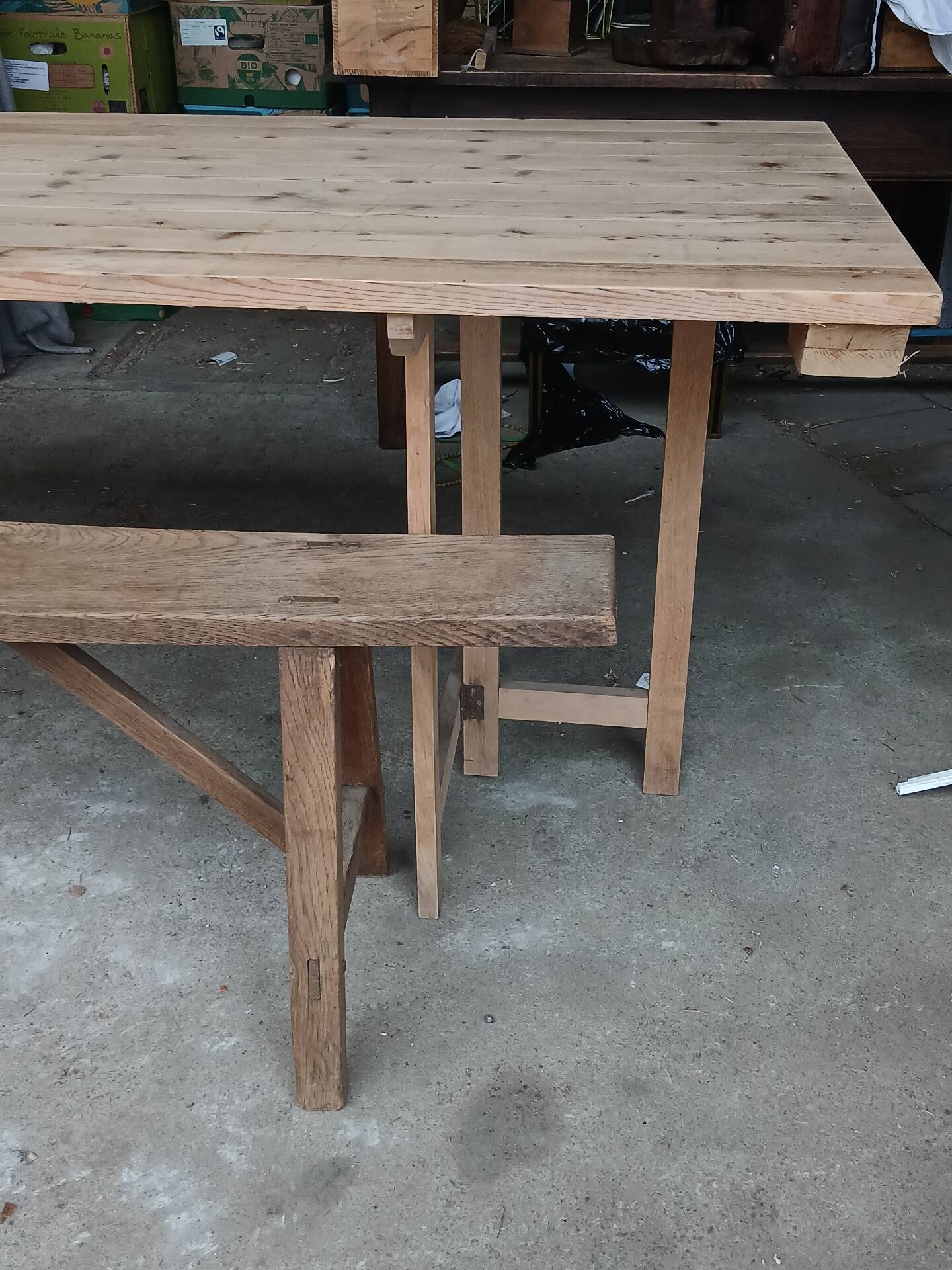 Table de ferme pliante 250 cm, 8/10 personnes