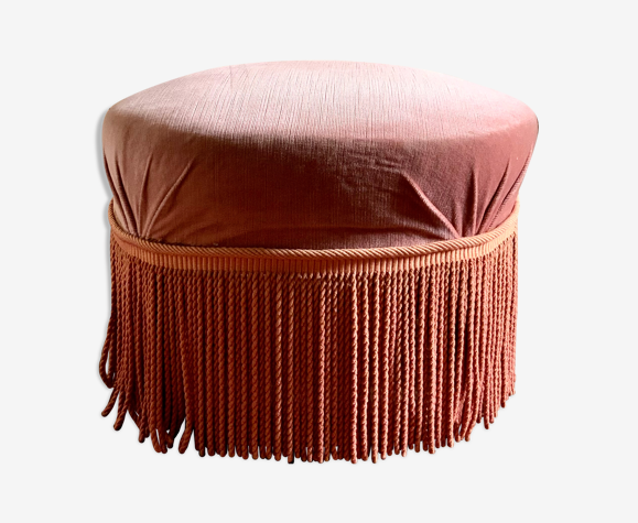 Pouf à franges vintage