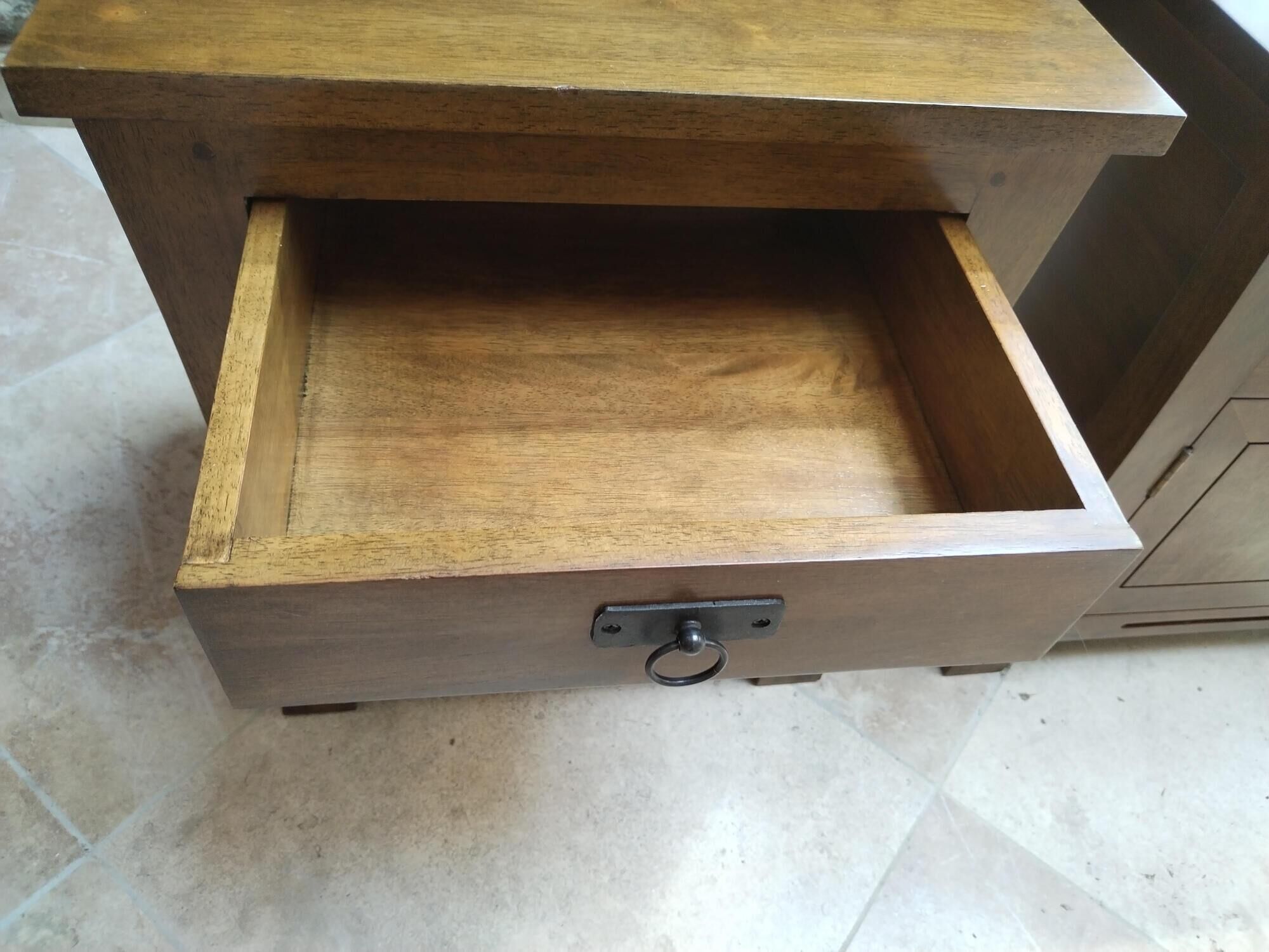 Set of 2 Indonesian bedside tables