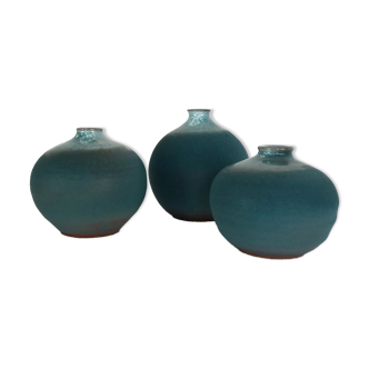 Trio de vases en céramique vintage d'Antonio Lampecco