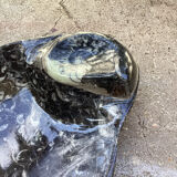 Plateau vide poche en pierre fossilisée