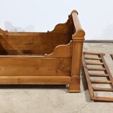 Small Child's Bed with Rolls in Cherry Wood – 1900
