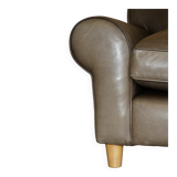 Large leather loveseat by Terence Conran