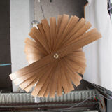 Wooden suspension large kinetic spiral