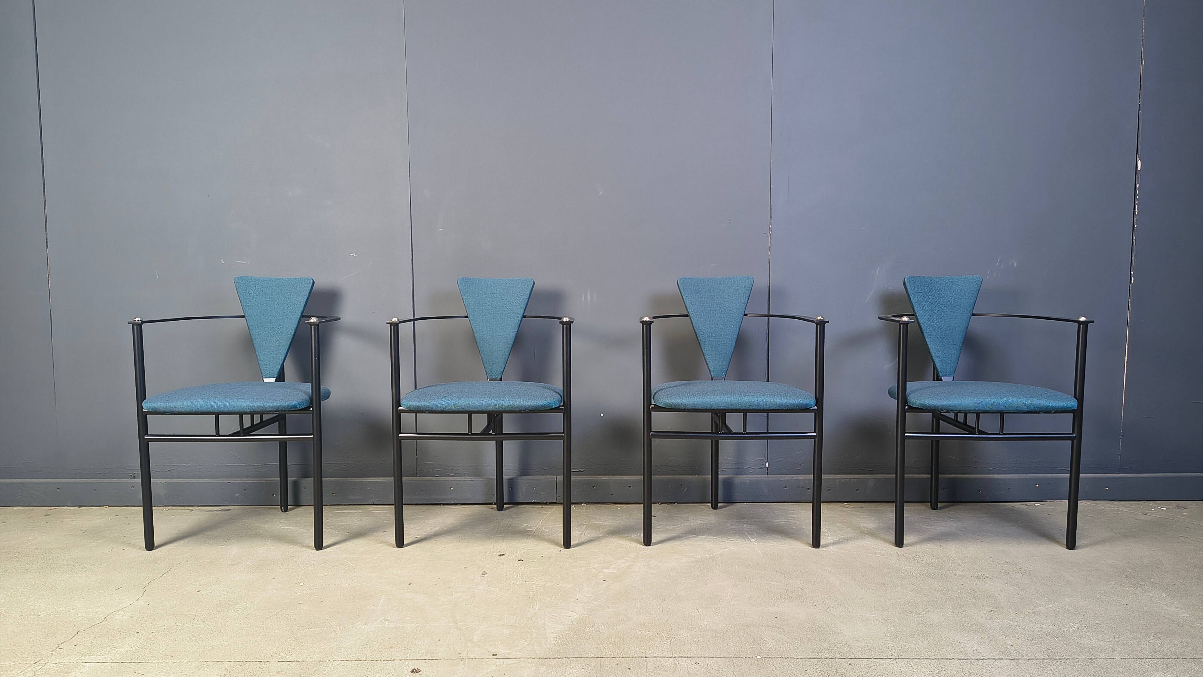 Vintage dining chairs by Belgochrom, set of 4 - 1980s