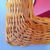 Rectangular wicker mirror 1960