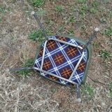 Vintage conference armchair in green skai Roset SNA