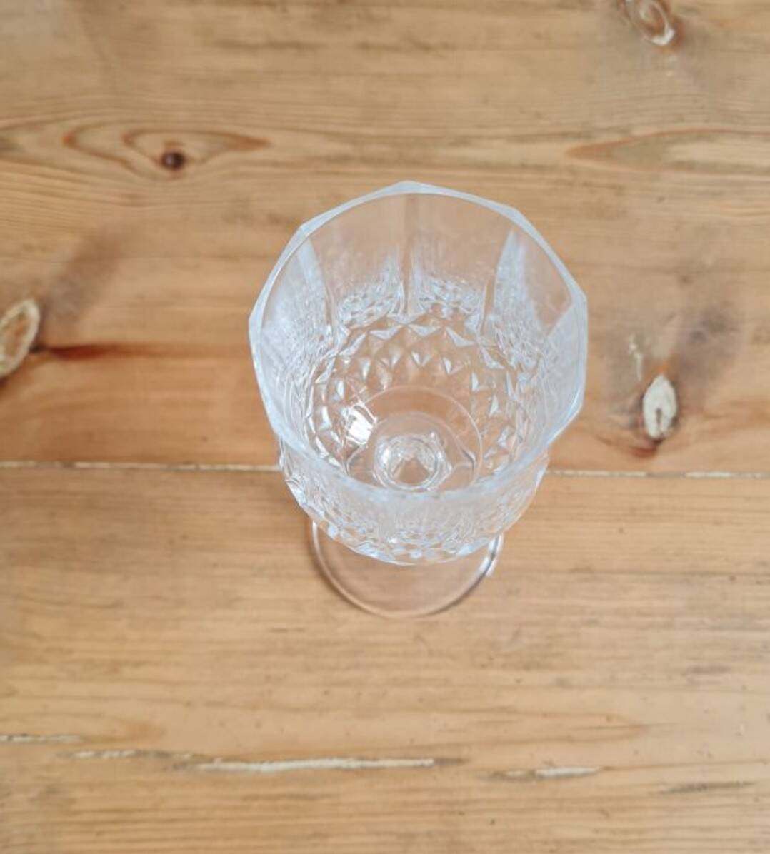 Service of 6 crystal wine glasses