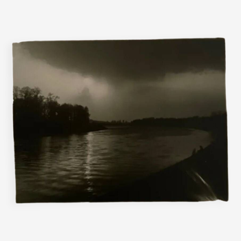 Josef SUDEK, The Lab River at Dusk. Vintage silver print. 1955