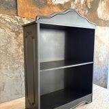 Blackened bookcase to place or hang