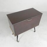 Vintage drinks cabinet, bar on castors, 1960s