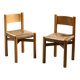 Pair of Méribel chairs by Charlotte Perriand, circa 1955.