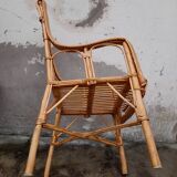 Fauteuil en rotin année 50