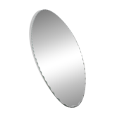 Very large oval beveled mirror, to put down, art deco, 40s 50s