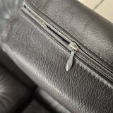 Vintage leather bench sofa 1970"