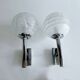 Pair Vintage Brutalist Bubble Glass Sconces