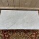 Louis XVI style coffee table in gilded wood and Carrara marble