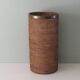 Vintage umbrella holder, rattan and bamboo with brass edge