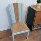 Pair of vintage 1930s chairs in wood and velvet (Art Deco style)