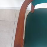 pair of green bridge armchairs