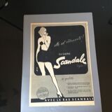 Vintage advertising to frame scandal