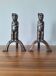 Anton Prinner paire de chenets en bronze, modèle Chaman, statuettes vi