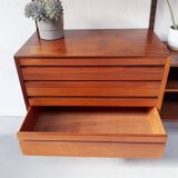 Scandinavian modular shelf in royal teak system by Poul Cadovius