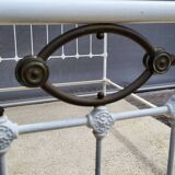 Art Deco brass almond metal bed 120x190