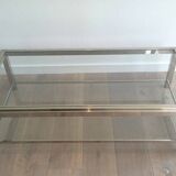 Large chrome coffee table