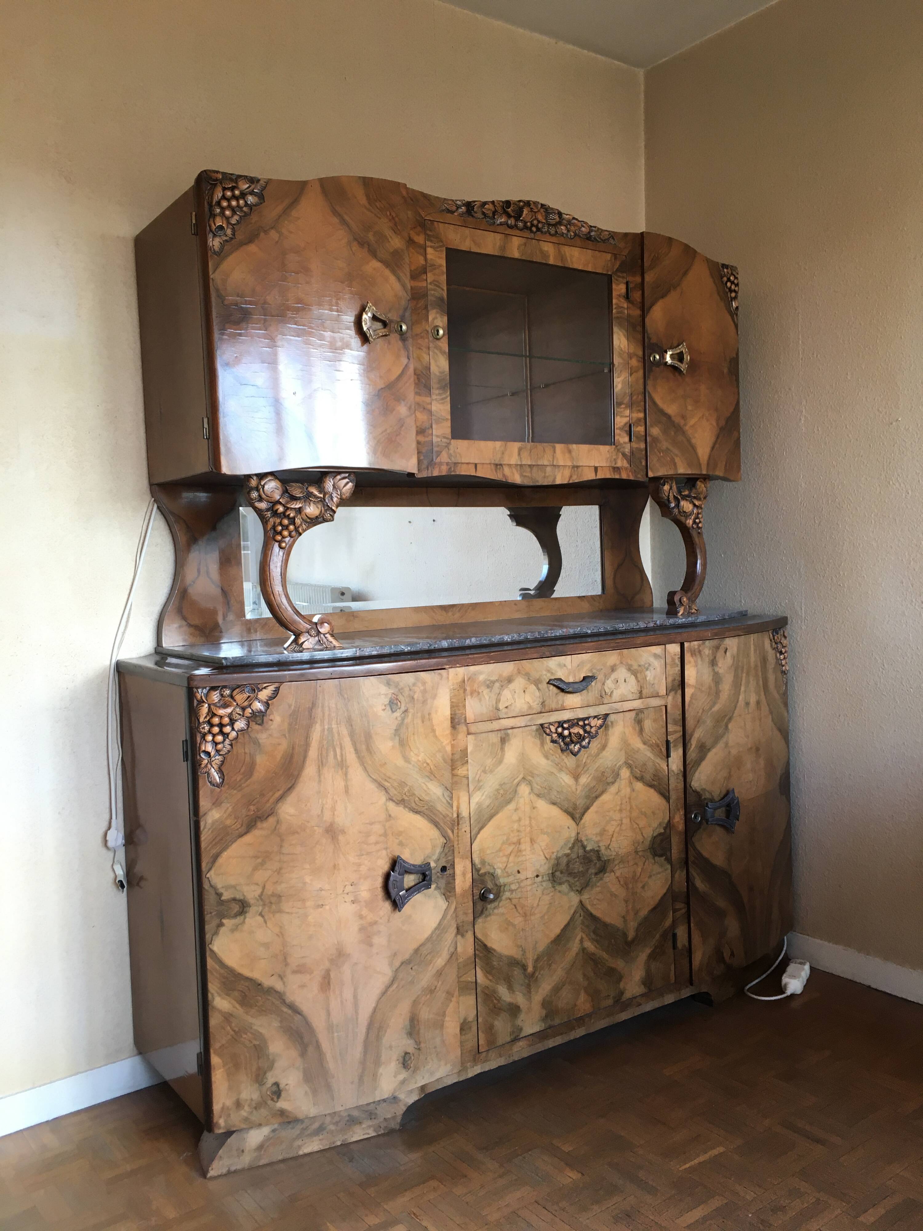 Two-piece buffet from the 1940s-1950s