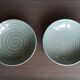 Set of 6 faience cups from Longchamps 1970s