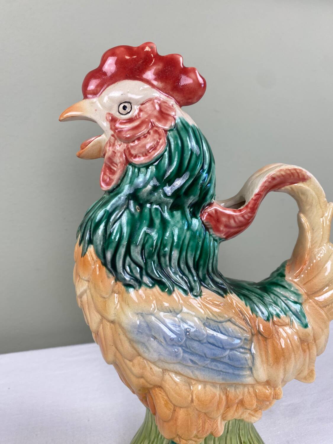Pichet barbotine Coq