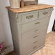 Chest of drawers in solid elm