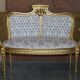 Louis XVI Napoléon III Bergère Canapé in gilded wood