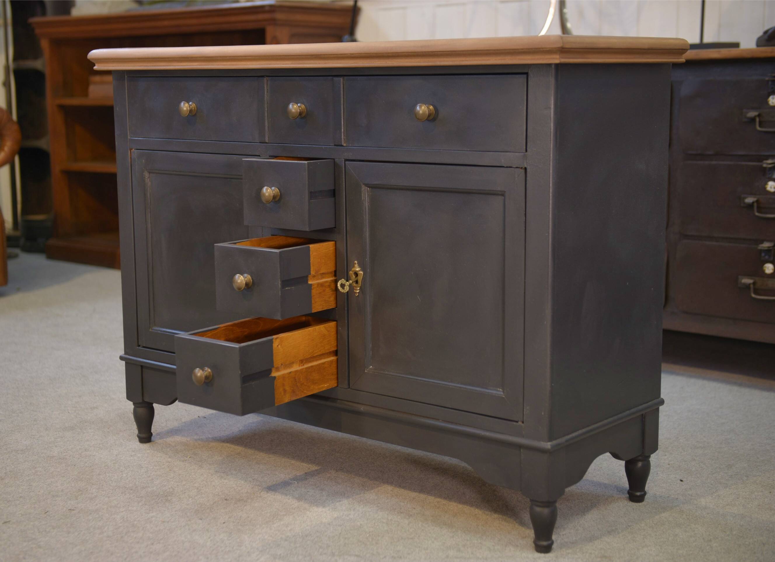 Small buffet in cherry wood 1960s