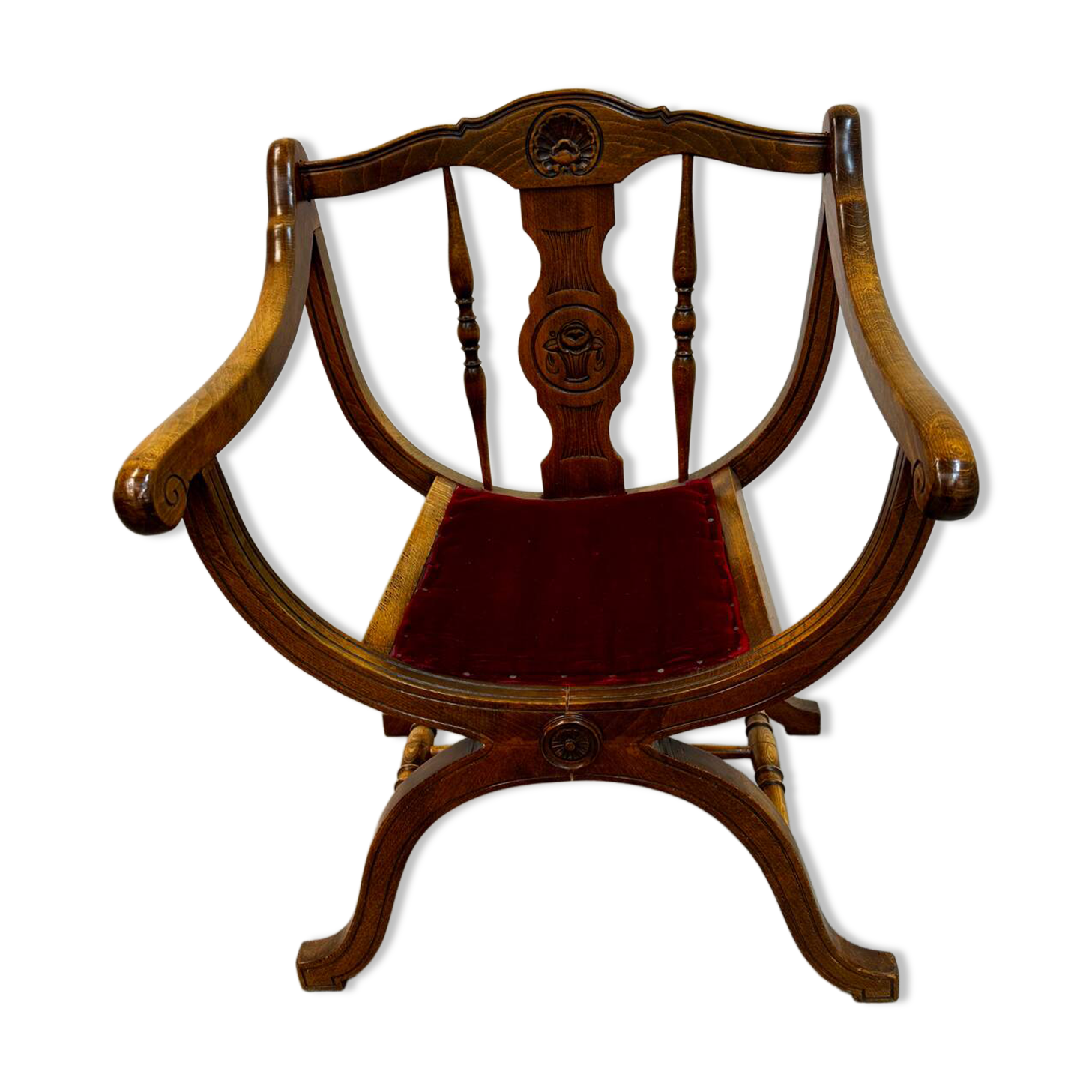 Dagobert armchair with red upholstery