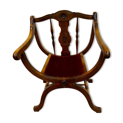 Fauteuil Dagobert, assise rouge
