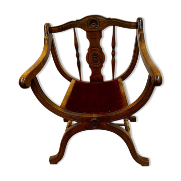 Fauteuil Dagobert, assise rouge