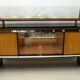 Osvaldo Borsani Mid-Century Modern Italian Walnut and Maple Sideboard, 1950