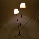 Tripod floor lamp crossfire black and gold style 50s
