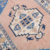 6x7 Pink & Blue Oushak Rug, 178x224Cm