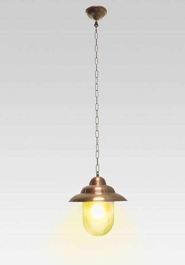 Lampe suspendue classique en cuivre