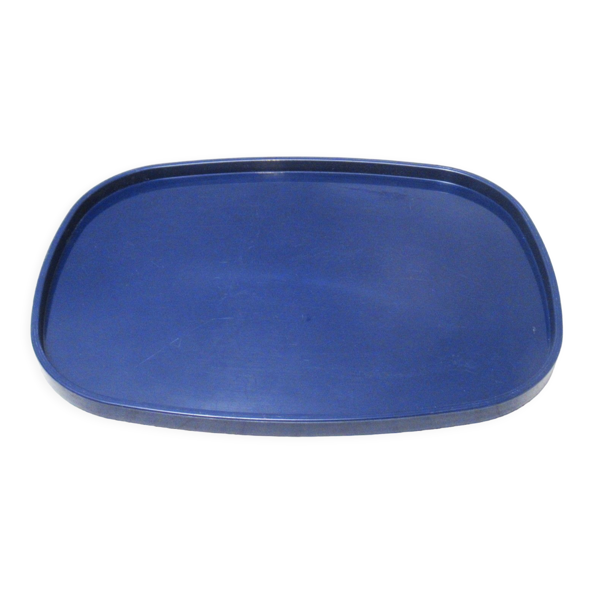 Blue plastic tray 70s