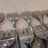 12 silver-plated oyster forks by silversmith Ercuis Valencay