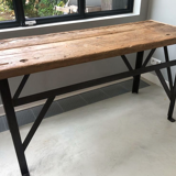 Etabli ancien acier et bois