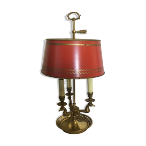 Lampe bouillotte bronze abat jour