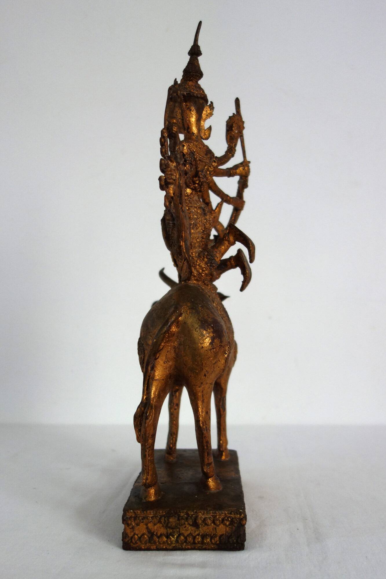 Golden bronze statue of Shiva on Nandi, India, mid-20th century.