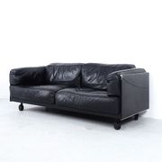 Twice 2.5-Seater Leather Sofa by Pierluigi Cerri for Poltrona Frau, 1990s