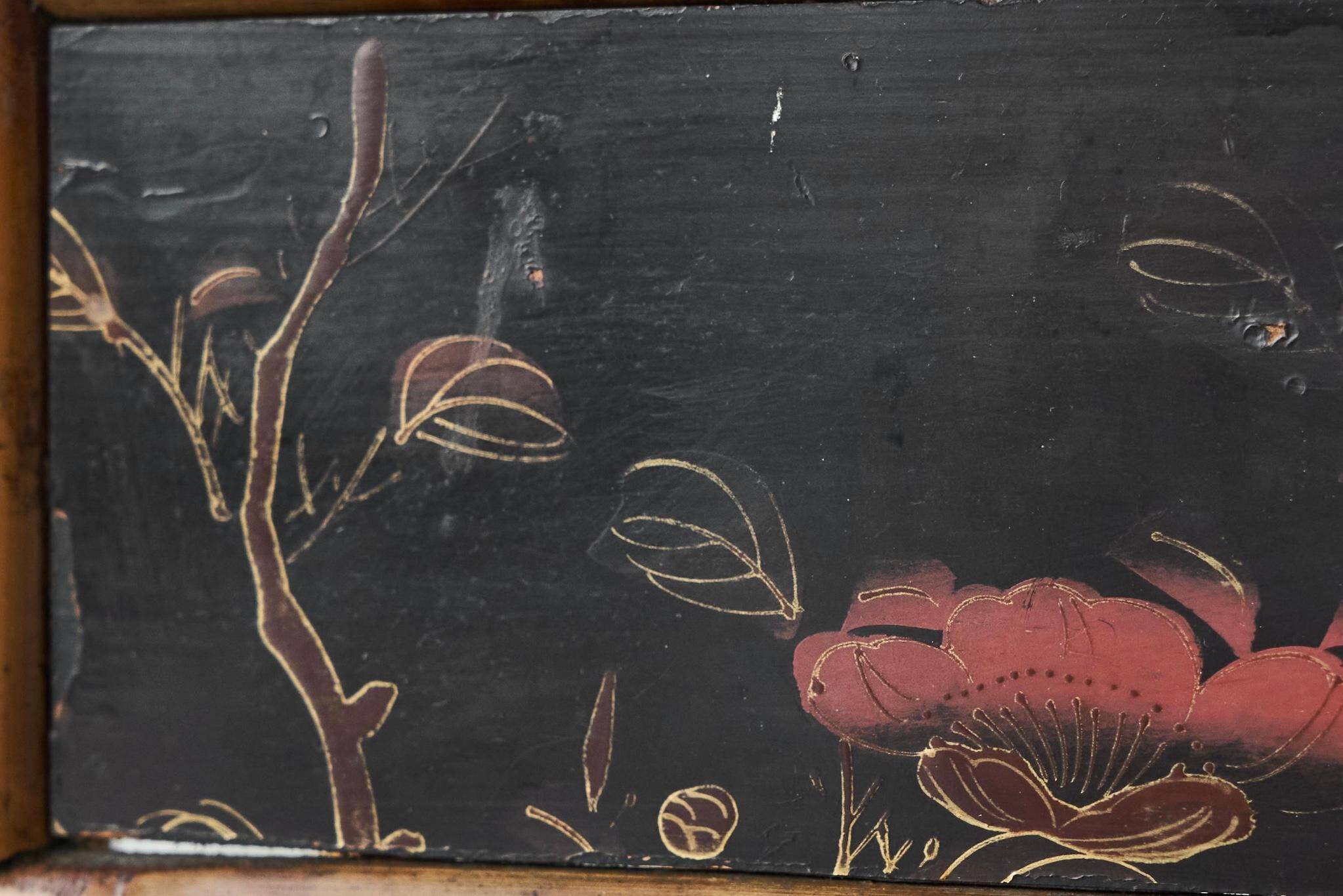 Anglo-Japanese bamboo imitation magazine rack, tortoiseshell, 19th century.