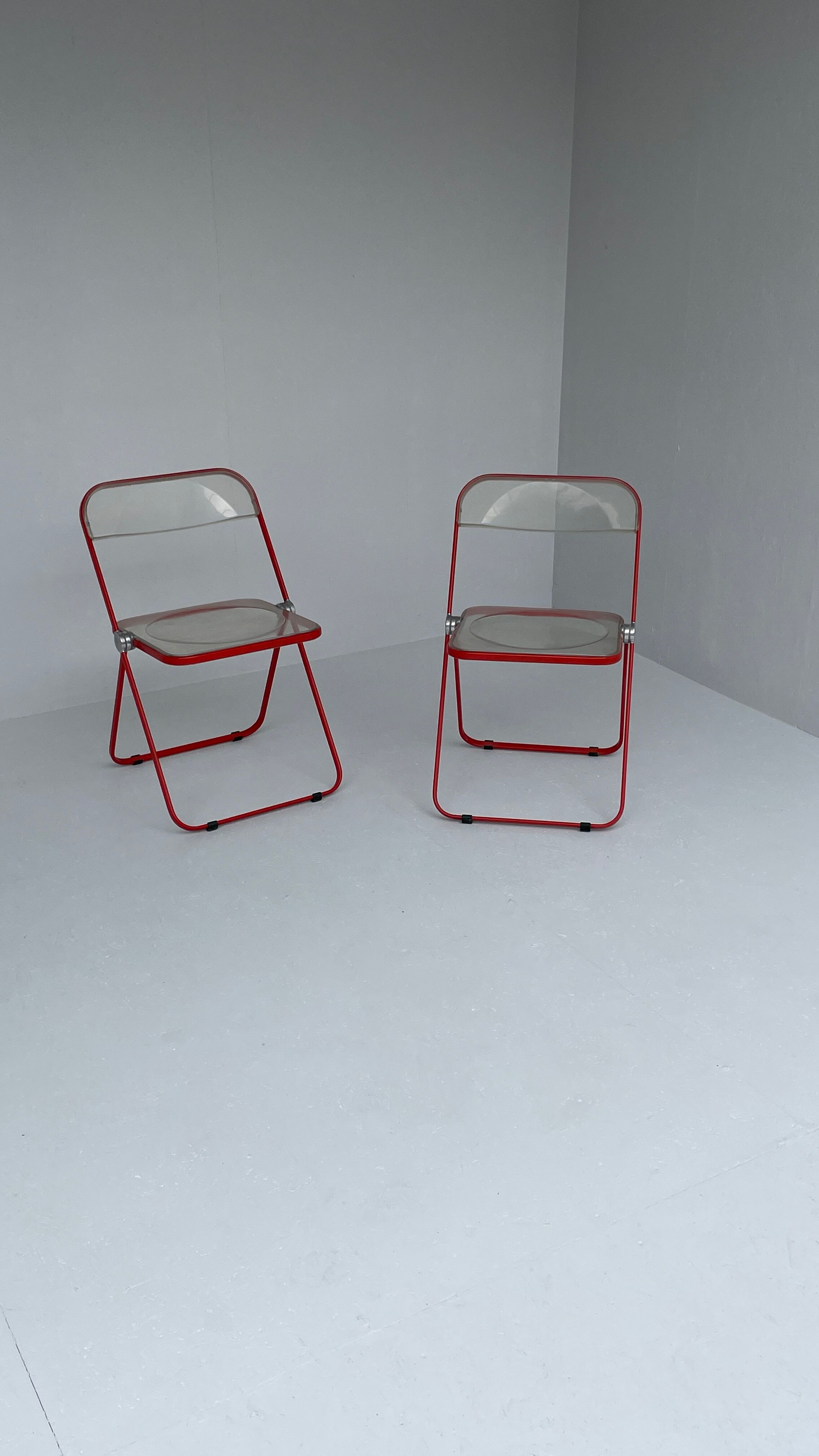 Set of "Plia" Chairs by Giancarlo Piretti for Castelli, 1970's